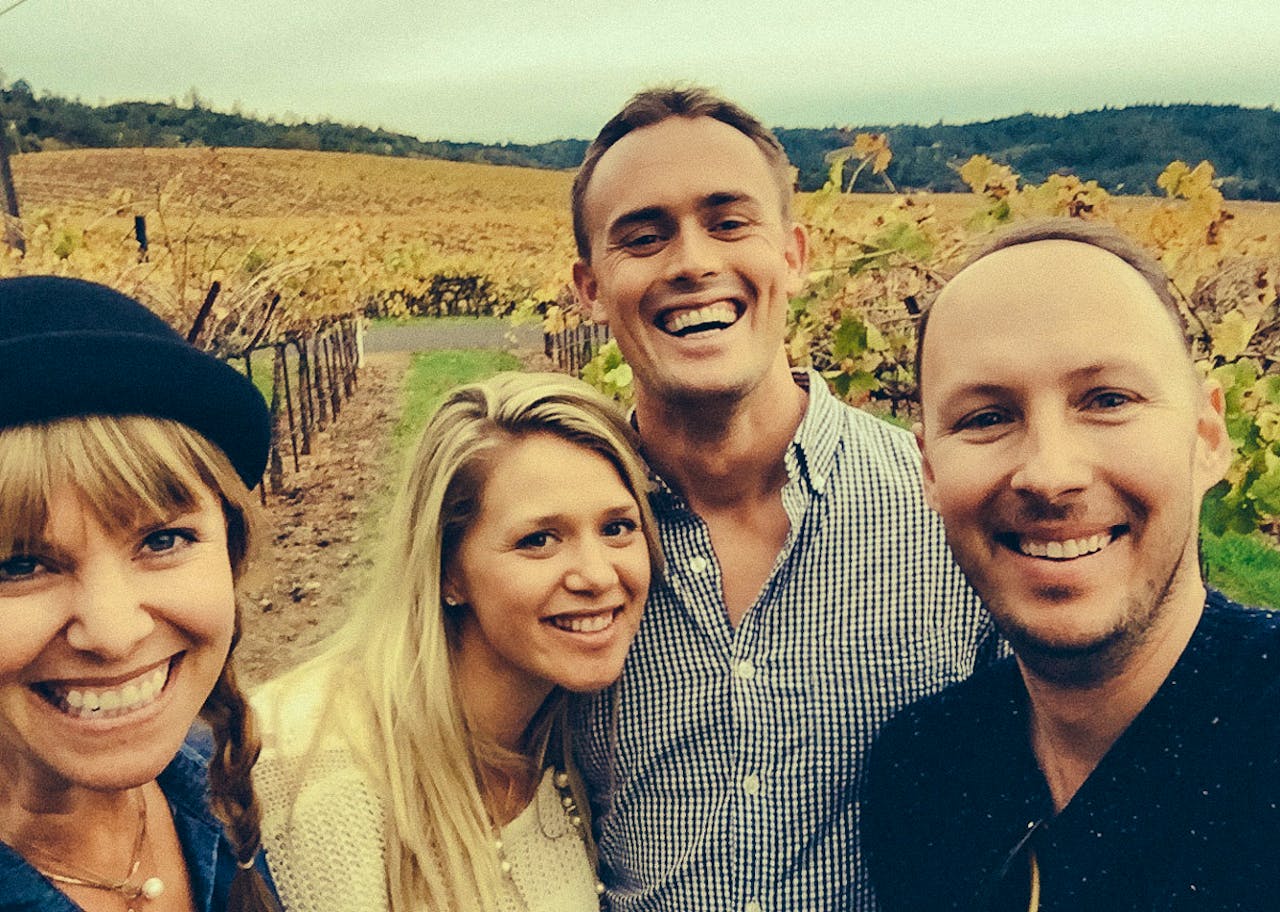 With Scott and Chelsea in Wine Country
